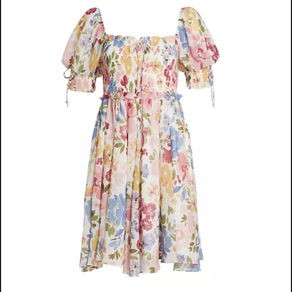 En Saison Constantia Floral Smocked Dress Multi , Medium